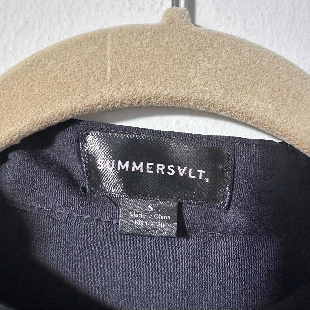 Summersalt Black Shirt Dress Cover Up Button Front Relaxed Size Small